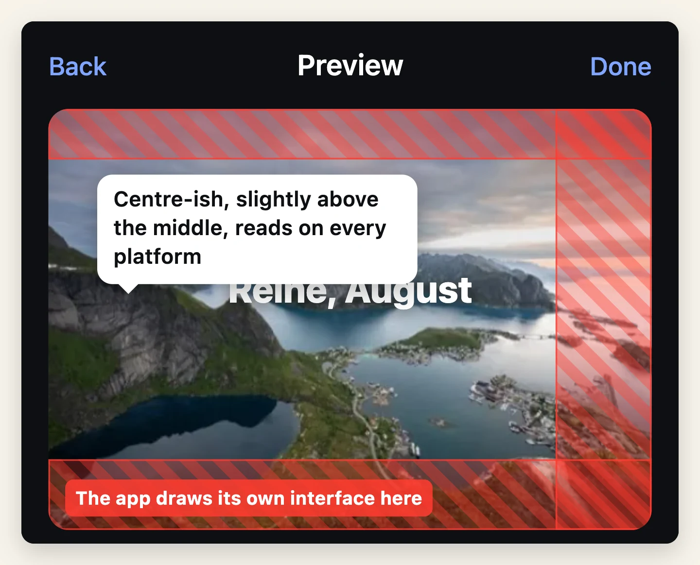 A preview with the regions TikTok, Reels and Shorts draw their own interface over shaded in red, and the title placed clear of all of them.